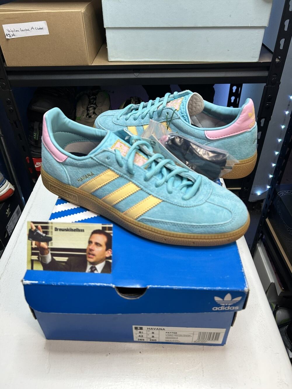 FX7768 SAMBA HAVANA SiZE? UK EXCLUSiVE SKY BLUE PiNK YELLOW Size 8.5